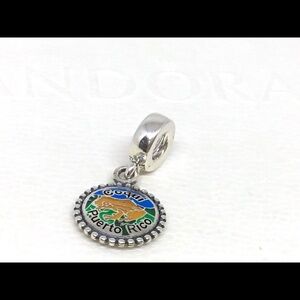 Pandora Puerto Rico Sterling & Enamel Charm